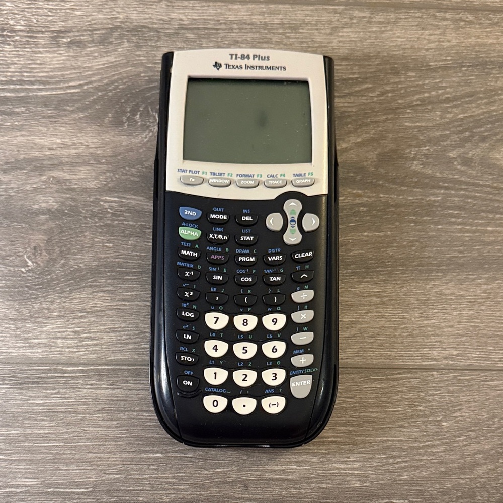 Texas Instruments TI-84 Plus Graphing Calculator - Black and White